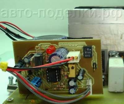 Импульсный инвертор 24V-12V 400W своими руками