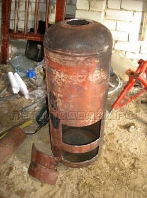 Буржуйка из газового баллона для гаража